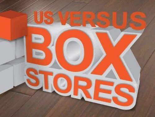 us versus box stores from Economy Carpet Inc. on Muscle Shoals, AL area from Economy Carpet Inc. on Muscle Shoals, AL area